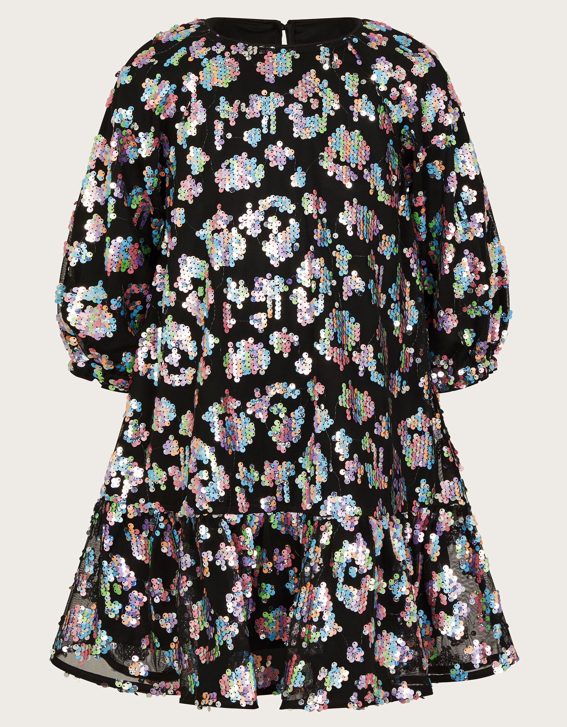 Monsoon rainbow sequin dress 2025