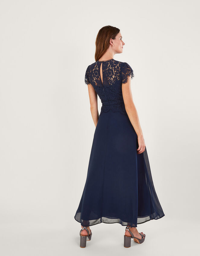 Louise Lace Shorter Length Dress, Blue (NAVY), large