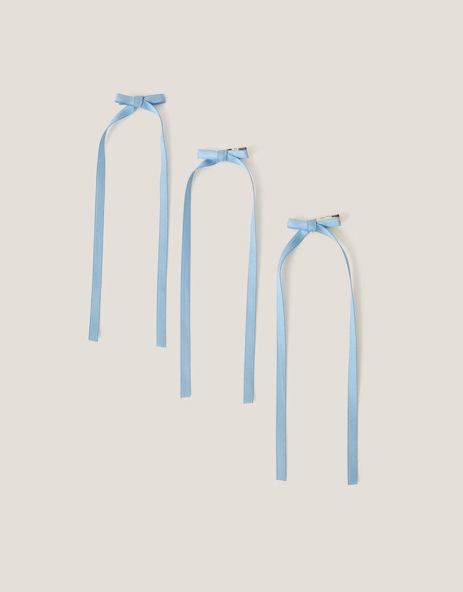 3-Pack Mini Ribbon Bow Hair Clips, , large