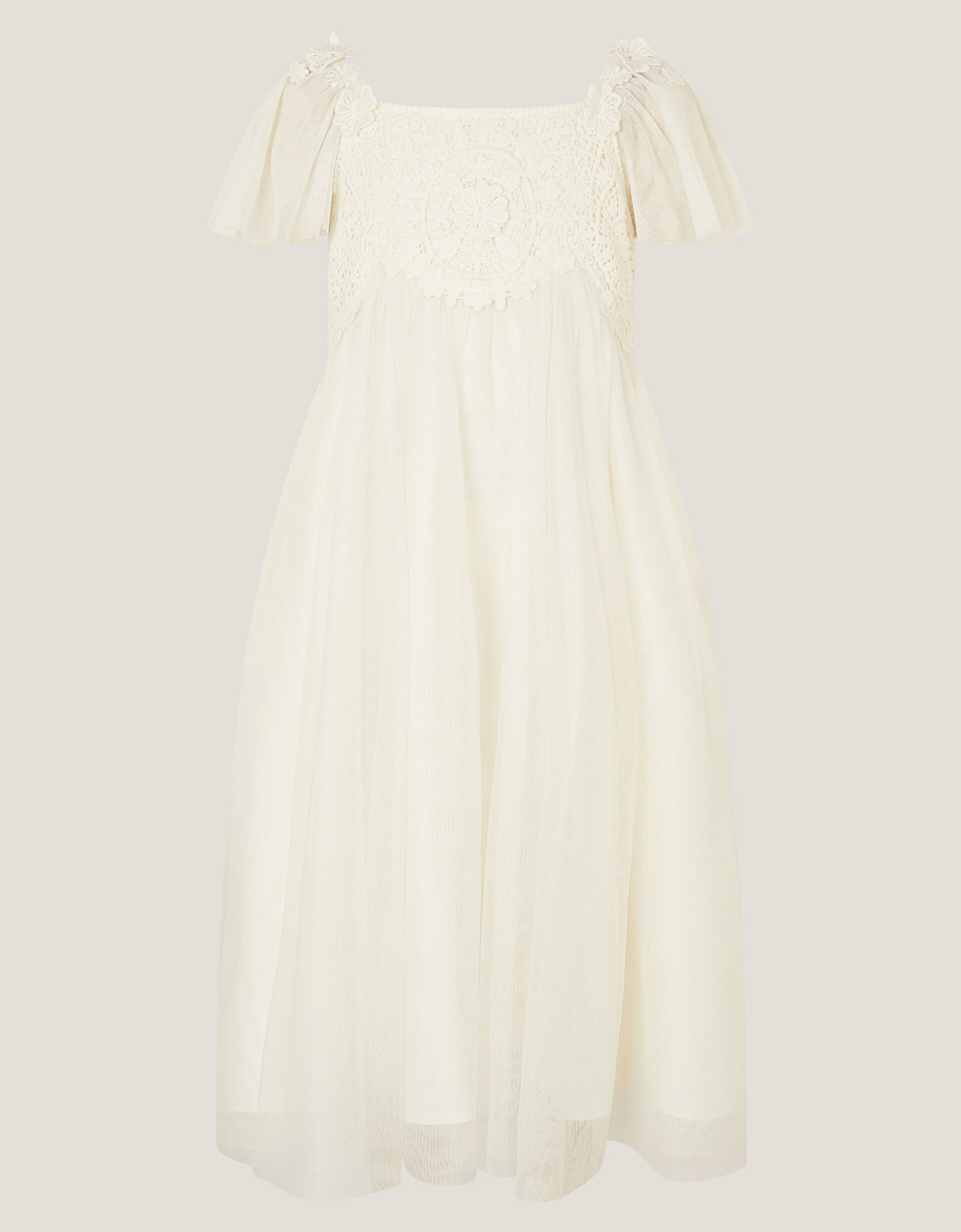 Starla Lace Tulle Dress, Ivory (IVORY), large
