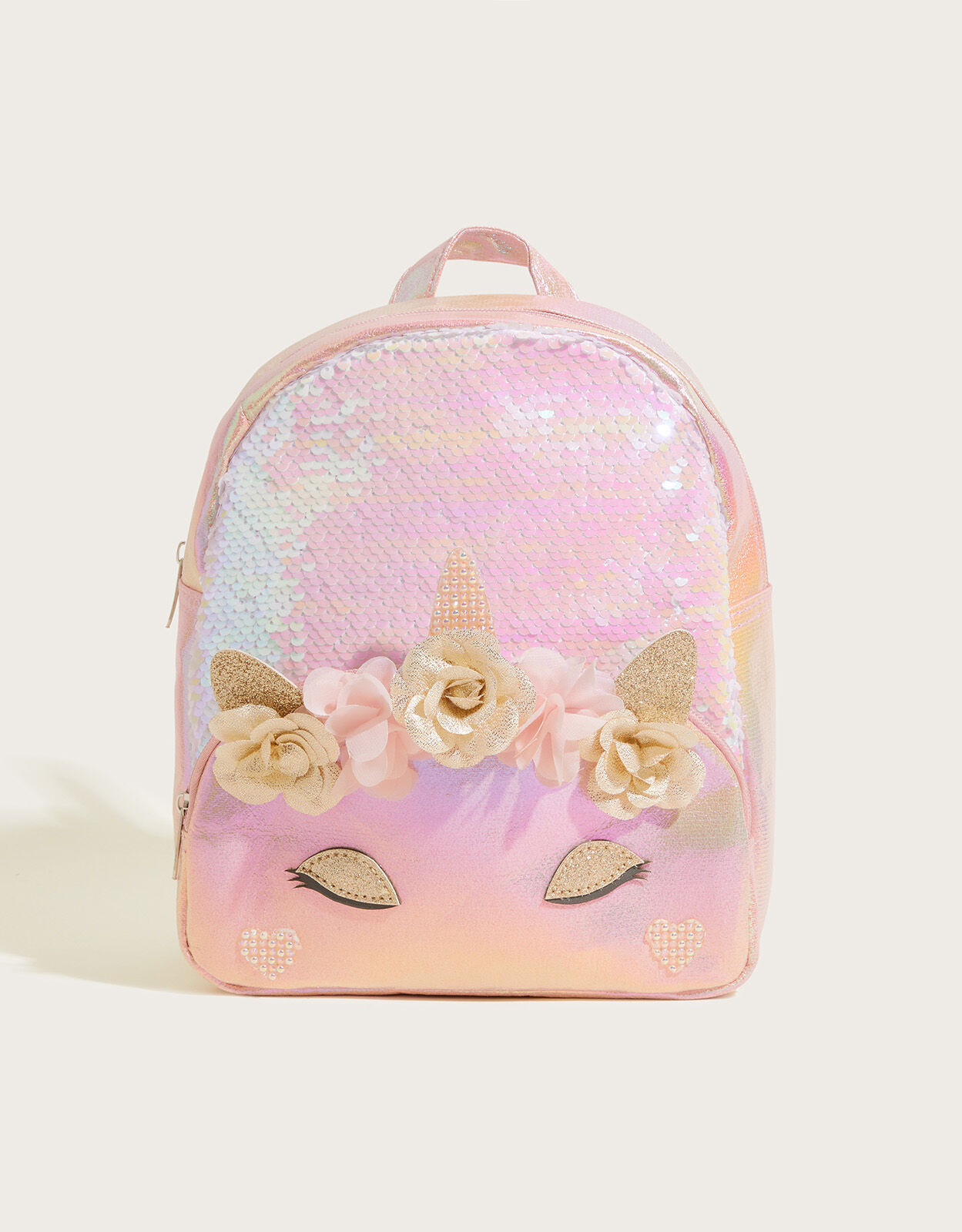 Flower Sequin Unicorn Backpack