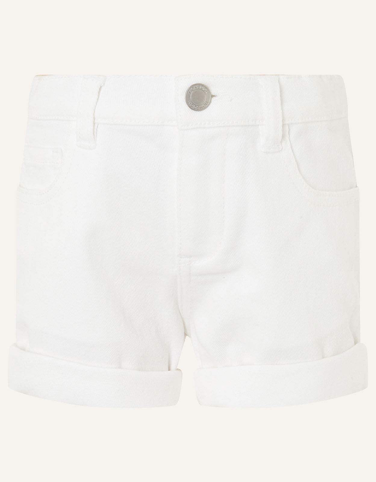 Girls white top jean shorts