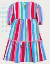Stripe Scallop Jersey Dress, Multi (MULTI), large
