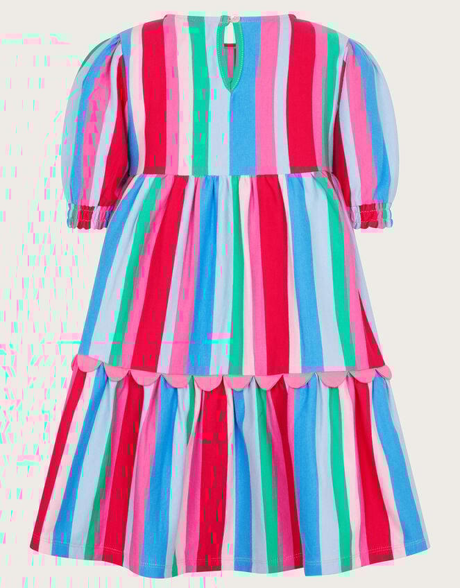 Stripe Scallop Jersey Dress, Multi (MULTI), large
