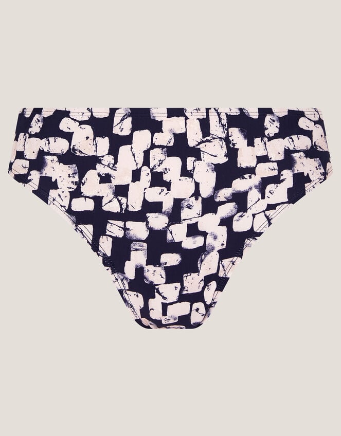 Ania Abstract Print Bikini Bottom, Black (BLACK), large