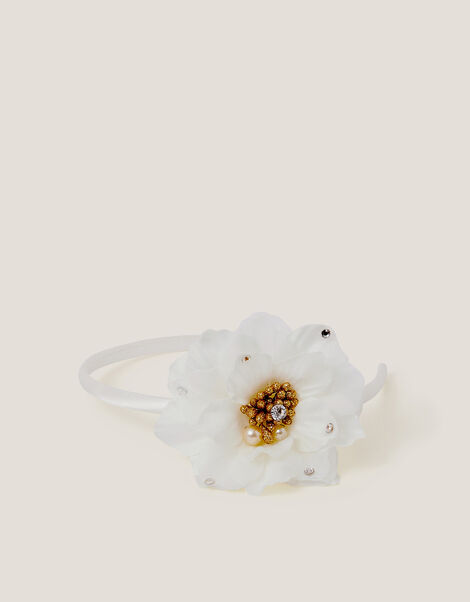 Embellished Floral Corsage Headband, , large