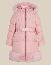 Faux Fur Padded Coat, Pink (PINK), large