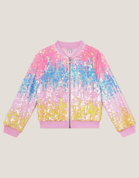 Sequin Ombre Bomber Jacket, Multi (MULTI), large