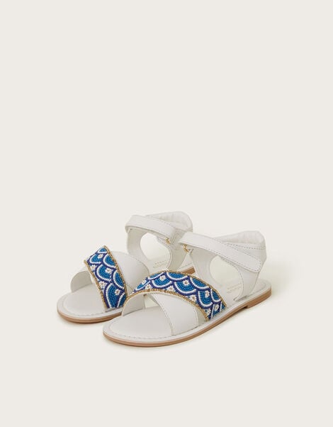 Beaded Strappy Sandals, Multi (MULTI), large