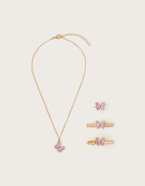 Shimmer Butterfly Hair and Jewellery Set, , large