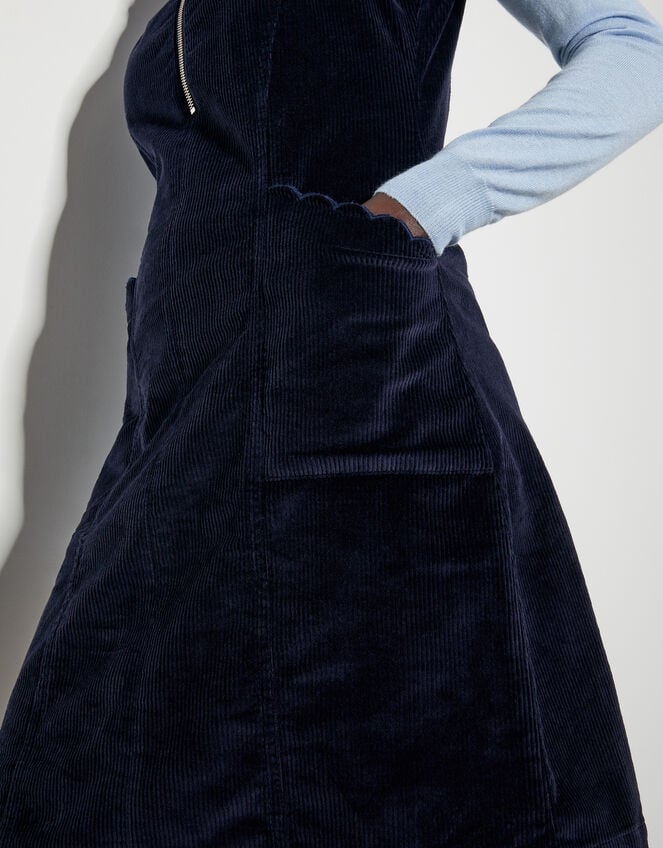 Soha Corduroy Pinafore Dress, Blue (NAVY), large