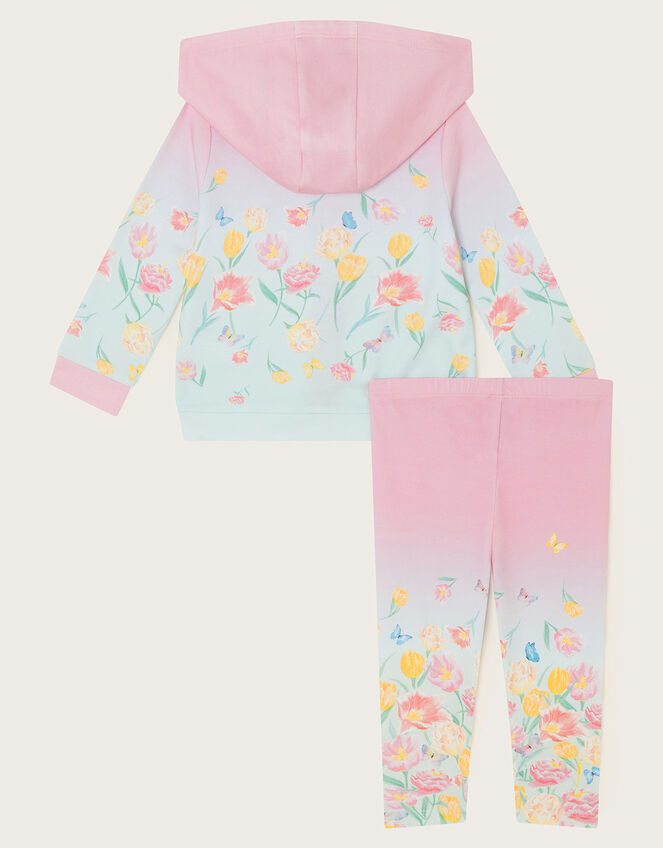 Baby Floral Ombre Hoody Set, Pink (PALE PINK), large