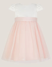 Baby Satin Bridesmaid Dress, Pink (PINK), large