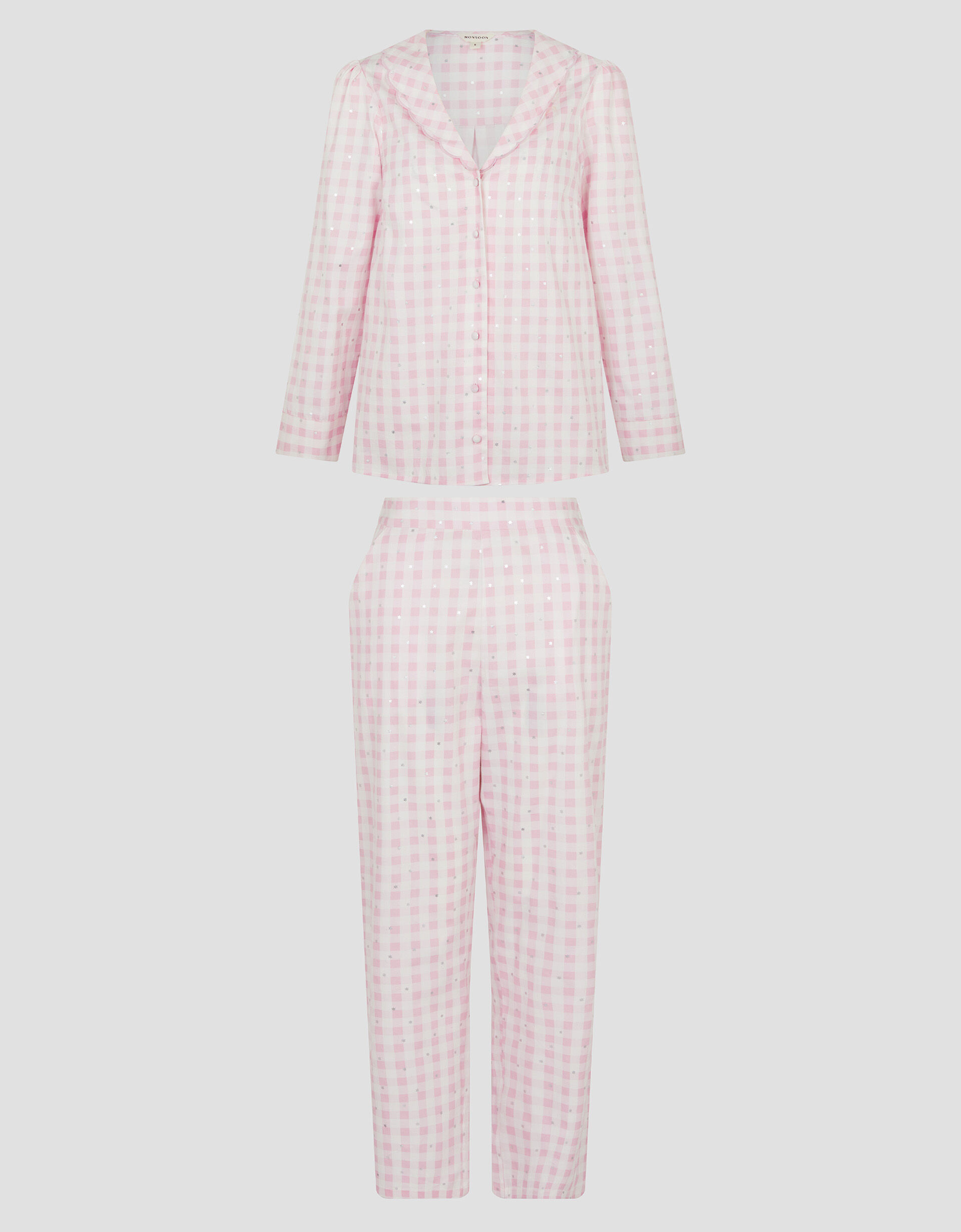 Clementine Gingham Pyjama Set Pink