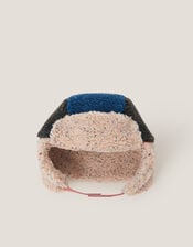 Colourblock Borg Trapper Hat, Multi (MULTI), large