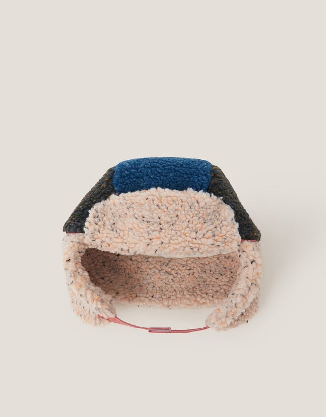 Colourblock Borg Trapper Hat, Multi (MULTI), large