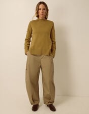Bree Button Knit Jumper, Green (CHARTREUSE), large