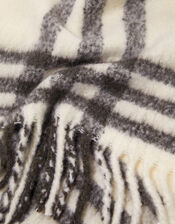 Darcy Check Scarf, Ivory (IVORY), large