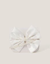 Bow Bridesmaid Mini Bag, Ivory (IVORY), large