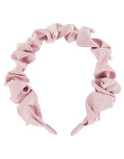 Pearly Satin Headband and Scrunchie Set, , large