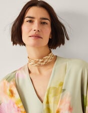 Pearl Beaded Choker Necklace, , large