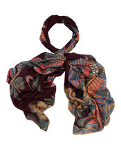 One Hundred Scarf Crane Print Lightweight Scarf, , large
