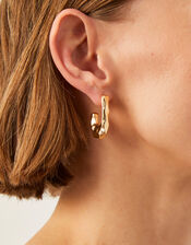 Molten Square Hoop Earrings, , large