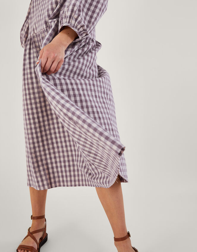 April Meets October May Gingham Dress, Purple (PURPLE), large