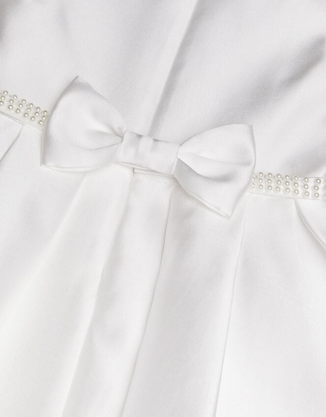 Henrietta Pearl Belt Dress, Ivory (IVORY), large