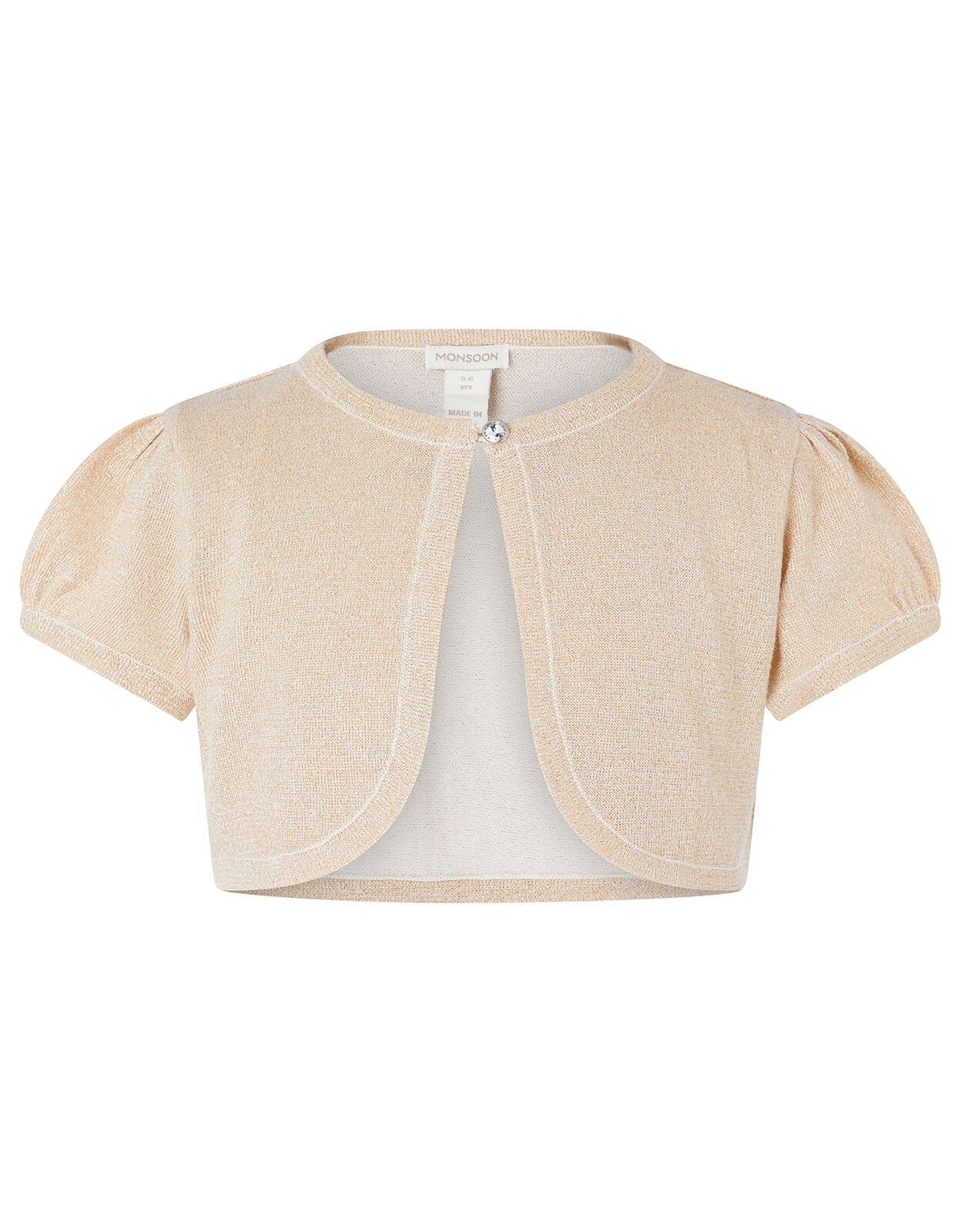 Gold girls cardigan top