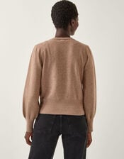 Simmi Sequin Cardigan, Natural (NATURAL), large