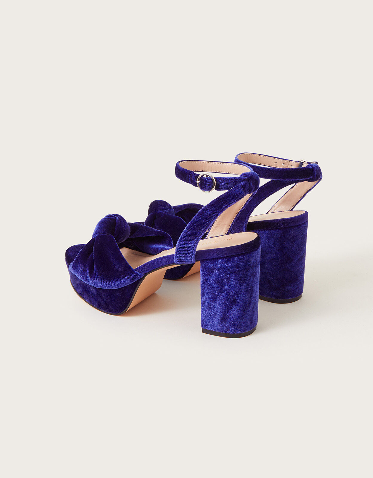 Blue heeled sandals online