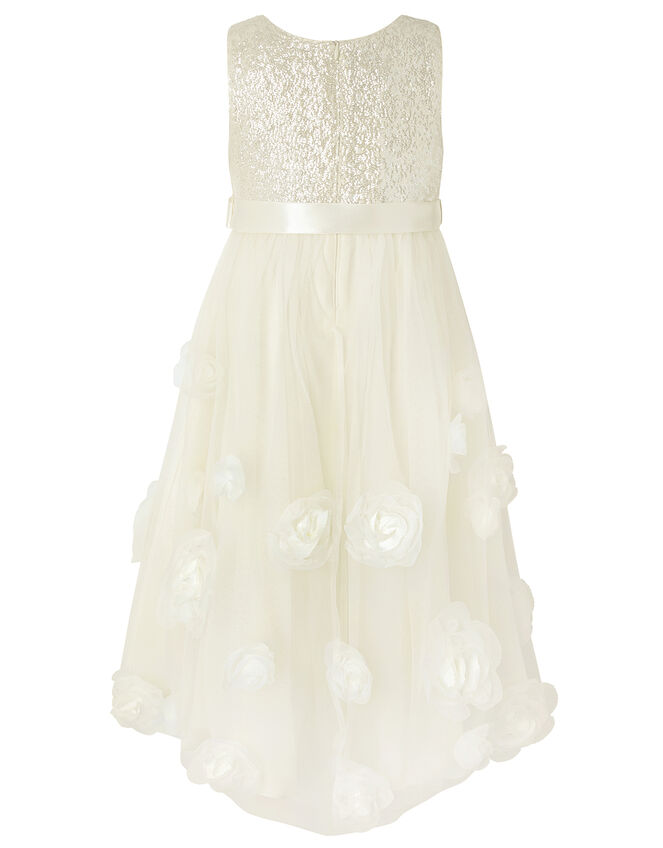 Iced Roses Sequin Occasion Dress, Gold (GOLD), large