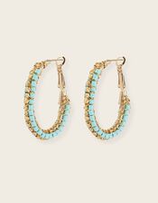 Gas Bijoux Creo Luck Gold-Plated Bead Hoop Earrings, , large