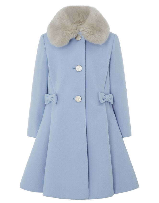 Blue Bow Coat, Blue (BLUE), large