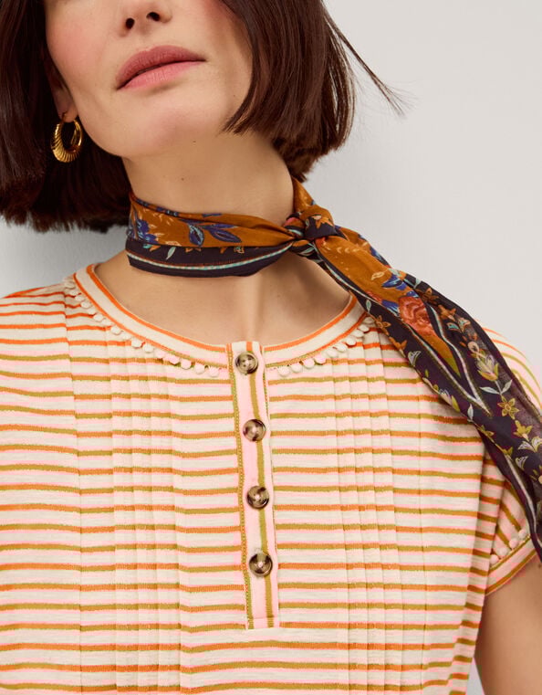 Selena Stripe T-Shirt, Ivory (IVORY), large