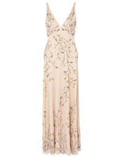 Malika Sleeveless Maxi Dress, Nude (NUDE), large