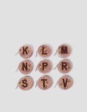 Initial Embellished Coin Purse, Pink (PINK), large