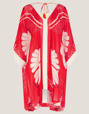 Nara Shell Print Mini Kaftan, Orange (RUST), large