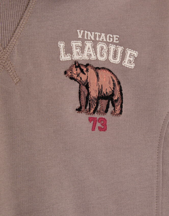 League Hoodie & Shorts Set, Brown (BROWN), large