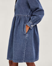 Alana Shirt Zip Denim Dress, Blue (DENIM BLUE), large