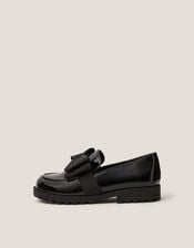 Bow Patent Loafers, Black (BLACK), large