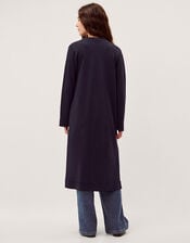 Leah Longline Cardigan, Blue (NAVY), large