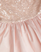 Sequin Bubble Hem Party Dress, Pink (PALE PINK), large