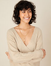 Sequin Ballet Wrap Jumper, Pink (PINK), large