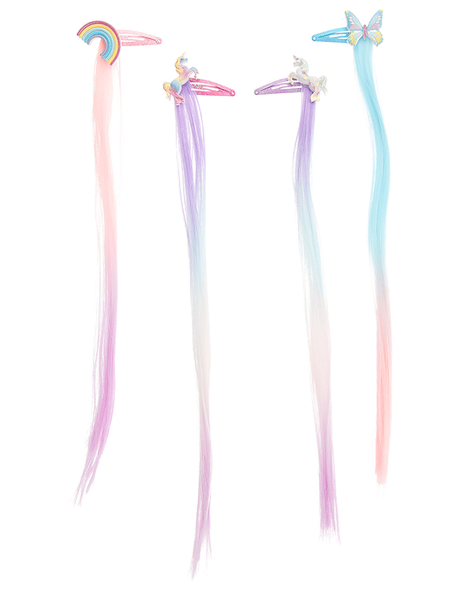 Rainbow Hair Snap Clip Set, , large