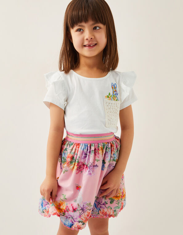 Floral Bunny Skirt, Pink (PINK), large