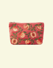 Elizabeth Scarlett Summer Peach Velvet Pouch, , large