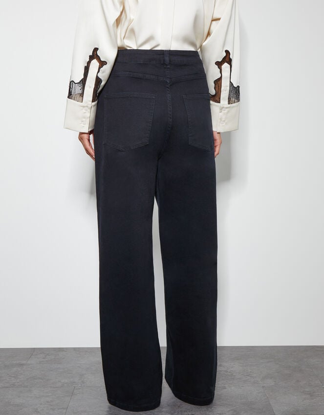 Ruby Wide Leg Jeans, Black (BLACK), large