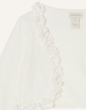 Baby Flora 3D Flower Cardigan, Ivory (IVORY), large